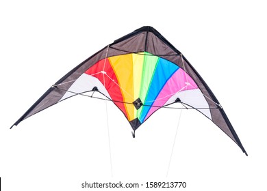 Game Childrens Flying Kite Multicolor Isolated On White Background