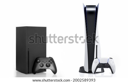 Game console and controllers isolated