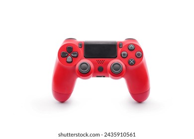 Game controller with blue and red lights - Selective Focus
