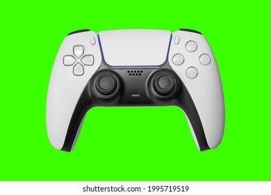 Game controller with green background for clipping