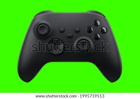 Game controller with green background for clipping
