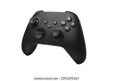 Game controller standing closeup isolated on white background