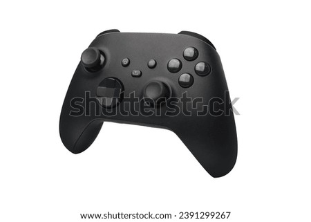 Game controller standing closeup isolated on white background