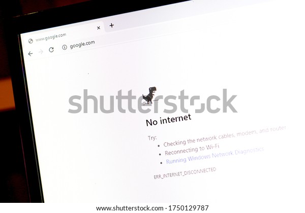 Game Dinosaur Google Chrome Black Dinosaur Stock Photo (Edit Now