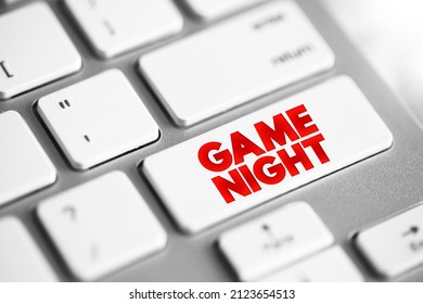 Game Night Text Button On Keyboard, Concept Background