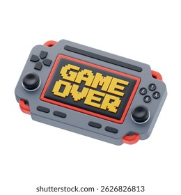 Game Over 3D Icon. Handheld game screen message concept - Powered by Shutterstock - Get 15% off with code: PIKWIZARD15