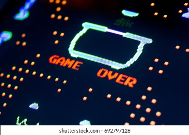 Game Over Vintage Screen at the End of a Game