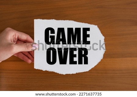 Similar – game over Playing