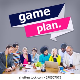 Game Plan Planning Strategy Direction Goal Solution Concept