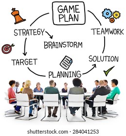 Game Plan Strategy Planning Tactic Target Concept