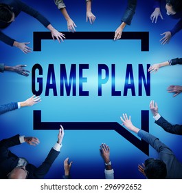 Game Plan Strategy Tactic Planning Vision Concept