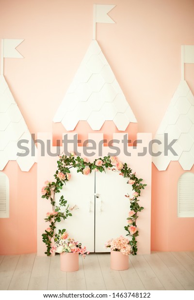 Game Room Pink Castle Children Childrens Royalty Free Stock Image