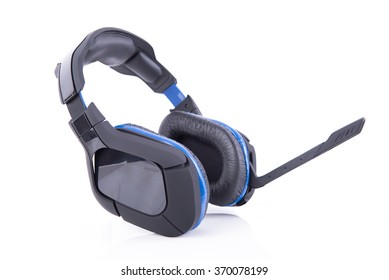 Gaming Headset With Microphone On White Background