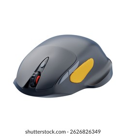 Ícone 3D do mouse de jogos. Ícone 3d do mouse para jogos ergonômicos