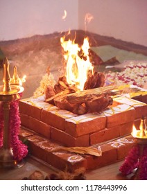 Ganapathy Homam - A Hindu Ritual Performed With Fire To Please Lord Ganapathy, Also Known As Ganesha, To Remove Obstacles And Bring Success And Harmony In Any New Venture.  