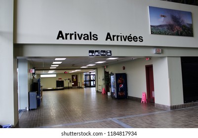 Gander Newfoundland Canada - Sep. 19, 2018 - Arrivals And Baggage Area At Gander International Airport