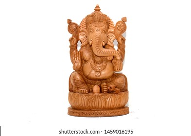 Ganesh Ji Status On Whit Background 