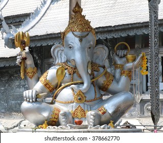 Ganesh Silver Hindu God. 
