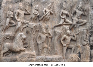 ganga posture made in stone cut mahabalipuram chennai