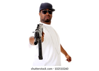 Gangster with an assault gun.