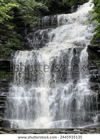 Ganoga Falls tumbles through Ricketts Glen State Park in Benton, Pennsylvania.