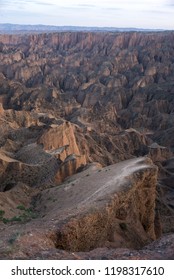 GANSU, CHINA: Yellow River Stone Forest. It Located In Longwan Village In Jingtai District Of Baiyin City, Gansu Province, China.