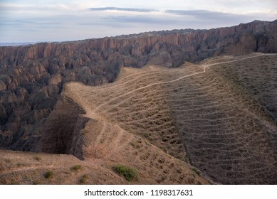 GANSU, CHINA: Yellow River Stone Forest. It Located In Longwan Village In Jingtai District Of Baiyin City, Gansu Province, China.