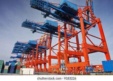 Gantry cranes in the port of Hamburg