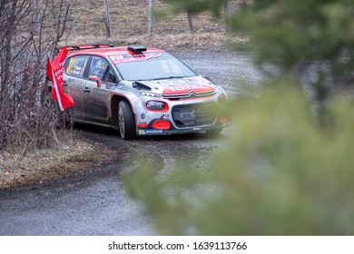 Gap, France - January 24th 2020 : Monte Carlo WRC, Yohan Rossel And Benoît Fulcrand In Their #31 PH Sport Citroën C3 R5, WRC3