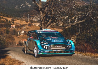 Gap/France; 1/25/2019: T. Suninen (Ford Fiesta WRC)  At SS7 Roussieux - Laborel 2