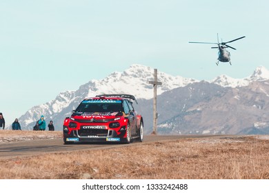 Gap/France; 1/26/2019: S.Ogier (Citroën C3 WRC) In Ancelle 1 Stage. 