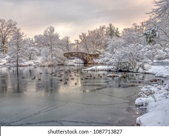 Gapstow Bridge Is One Of The Icons Of Central Park, Manhattan In New York City