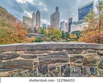 Gapstow Bridge Is One Of The Icons Of Central Park, Manhattan In New York City