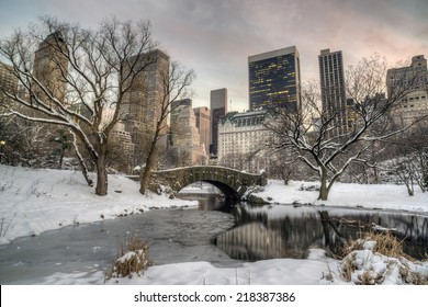 Gapstow Bridge Is One Of The Icons Of Central Park, Manhattan In New York City