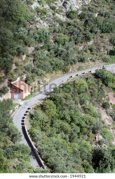 Garage Along Curvy Mountain Road Stock Photo Edit Now 1944921