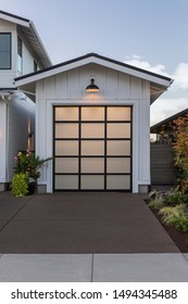 Garage Door Of Modern Farmhouse Style Home