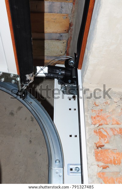 Garage Door Spring Repair Replacement Garage Stock Photo