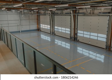 Garage Doors In A Car Workshop