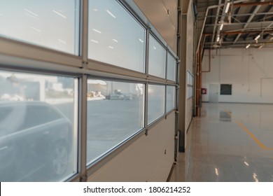 Garage Doors In A Car Workshop