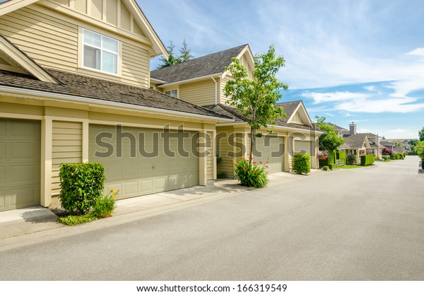 Garage Doors Luxury Houses Vancouver Canada Stock Photo Edit Now