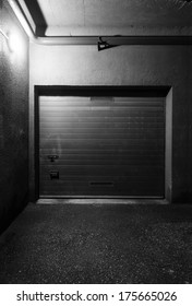 Garage Doors At Night