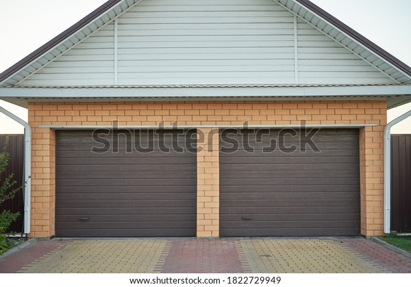 Garage and double gates for\
two cars