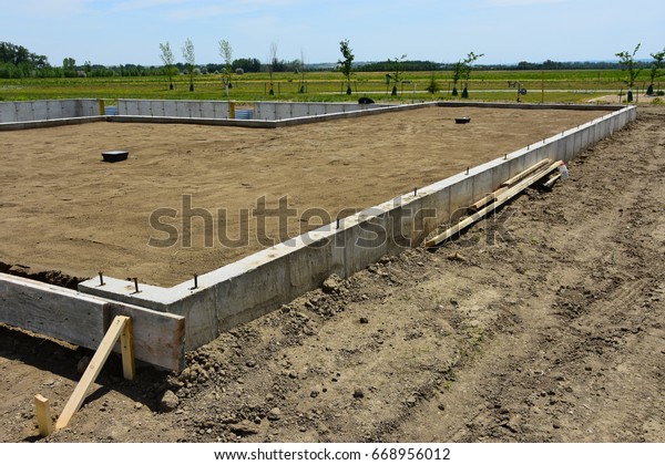 Garage Floor Slab Ready Concrete Pour Stock Photo Edit Now 668956012