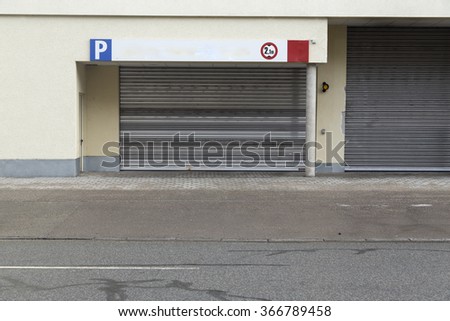 Similar – kiosk Kiosk Closed Facade