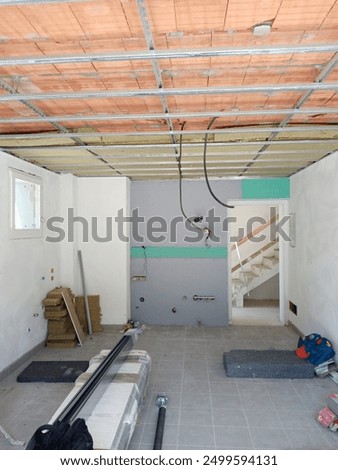 garage with rock wool ceiling insulation