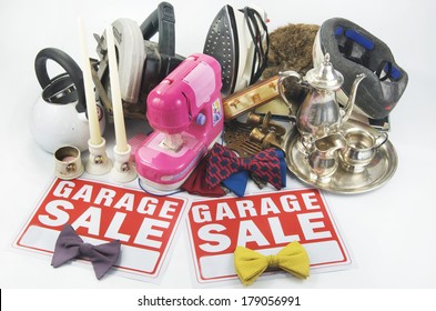 Garage Sale Items And Signs