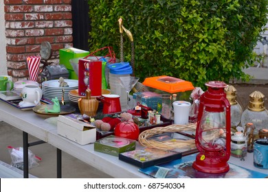 Garage Sale  Yard Sale Unnecessary Decor Items And Things For Home