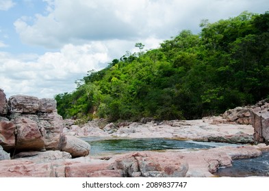 Garapa River Stones And Trees