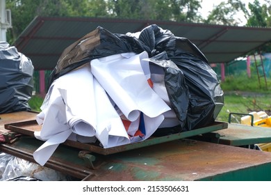 Garbage Bag With A Split Side.