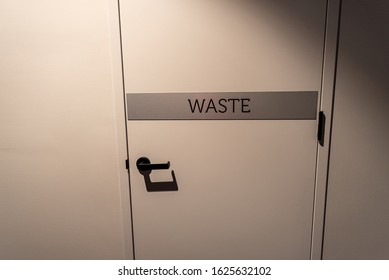 Garbage Chute Disposal Door In An Apartment Building